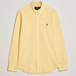 NWT Polo Ralph Lauren Large Featherweight Mesh Corn Yellow Button Down Shirt